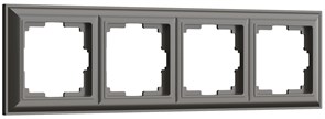 WL14-Frame-04 Fiore Рамка на 4 поста серо-коричневый (уп.10шт.) Werkel™ a038869