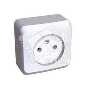 PA 16-001B ЭТЮД Розетка 1 гнездо без заземления, белая (уп.25шт.) Systeme Electric (Россия) PA16-001B