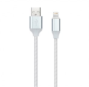 ik-512ssbox white Дата-кабель USB-A штекер-8pin штекер APLLE, индикация заряда, белый, Smartbuy 4690626066939