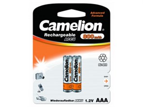 NH-AAA800BP2 Аккумулятор Ni-Mh AAA 1.2B  800mAh, блистер 2шт. (уп.24/480шт.) Camelion NH-AAA800BP2