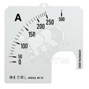2CSM110249R1041/16070481 SCL 1/250A A1 Шкала к амперметру на 250А ABB 2CSM110249R1041