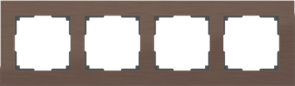 WL11-Frame-04 Aluminium Рамка на 4 поста, коричневый алюминий (уп.5шт.) WERKEL a033748-1