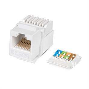 KJ-RJ45-CAT.5E-TOOLLESS Вставка Keystone Jack RJ-45(8P8C), Cat.5e, белая Cabeus KJ-RJ45-CAT.5E-TOOLLESS