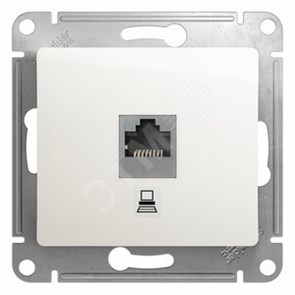 GSL000681K Glossa Механизм розетки компьютерной RJ45 Cat. 5e 1 гнездо, перламутр (уп.10шт.) Schneider Electric GSL000681K