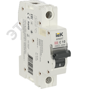 AR-M06N-1-C010 Авт. выкл. ARMAT 1Р 10А 6кА х-ка С (уп.12шт.) IEK® AR-M06N-1-C010
