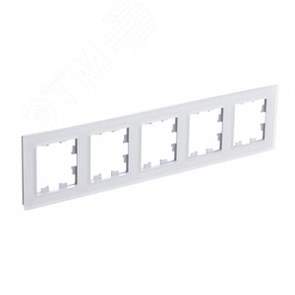 ATN330105 AtlasDesign Nature Рамка 5 постов, органическое стекло матовое белая Schneider Electric ATN330105