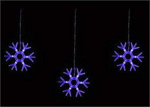 ULD-E1503-036/DTA BLUE IP20 SNOWFLAKES-1 Занавес светодиодный фигурный "Снежинки-1" (уп.20шт.) UNIEL ULD-E1503-036/DTA BLUE IP