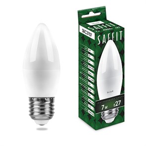 55033 SAFFIT SBC3707, C37 (свеча), 7W 230V E27 4000К (белый) Лампа светодиодная FERON 55033