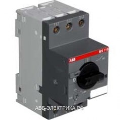 1SAM250000R1010 MS116-10.0 50kA Автоматич. выключатель с регулир. тепловой защитой 6.3А-10А 50kA ABB 1SAM250000R1010