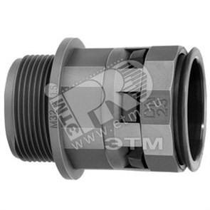 PAM23M25N Переходник труба-коробка DN 23мм М25х1.5 полиамид черн. IP66 (уп.10шт.) ДКС PAM23M25N