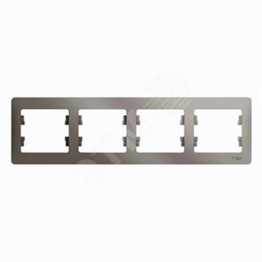 GSL001204 Glossa Рамка горизонтальная 4 поста, платина (уп.5шт.) Schneider Electric GSL001204