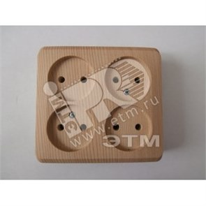 PA 16-205D ЭТЮД Розетка 4 гнезда без заземления сосна (уп.7шт.) Schneider Electric PA16-205D
