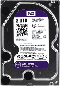 Western Digital HDD SATA-III DV 3000Gb WD Purple™  3,5" IntelliPower 64MB buffer (WD30PURZ) WD30PURZ