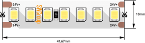 005268 SWG2P168-24-17.3-NW-20 Светодиодная лента 168 LED/м, 17,3 Вт/м, 24В , IP20, 4000-4500К SWG 005268