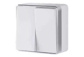W5020001/WL15-03-01 белый Gallant Выключатель двухклавишный (уп.10шт.) Werkel™ a036762