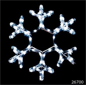 26805 LT001 световая фигура "снежинка", 2м LED белый+синий, 24 LED/1м,  31*31см 26805
