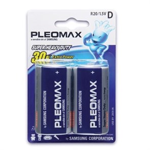 Элемент питания  Pleomax Samsung LR20/373 BL2 D (большой палец) 684708