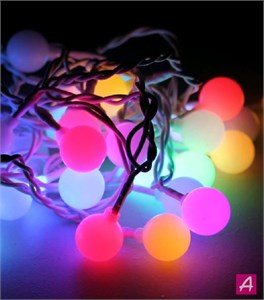 KOC_GIR30LEDBigBALL_RGB Гирлянда "Шарики" 30LED 4,4м 8 режимов Космос KOC_GIR30LEDBigBALL_RGB