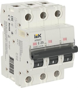 AR-M10N-3-C025 Авт. выкл. ARMAT 3Р 25А M10N х-ка С IEK® AR-M10N-3-C025
