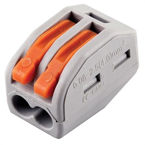 32396 LD222-412 Клемма монтажная 2х0,08-2,5/4мм² (для многопроволочной жилы) (уп.100шт.) Stekker (Китай) 32396