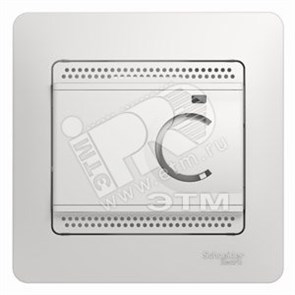 GSL000138 Glossa Термостат электронный теплого пола, от +5 до +50°C, 10A, белый, в сборе (уп.2шт.) Systeme Electric (Россия) GSL000138