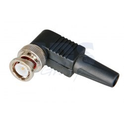 FD 05-3072-4/FD 02-002 Разъем штекер BNC под винт с колпачком угловой ZN (уп.50шт.) PROCONNECT FD 05-3072-4