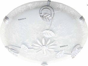 90168/05 Лампа настенная "Provence", один плафон диам.300, металл/стекло, 230V, E27, белая 90168/05