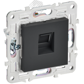 SK-K10-1-K53 Skandy Механизм розетки компьютерной RJ45 Cat.5e, графит (уп.10шт.) IEK® (Китай) SK-K10-1-K53