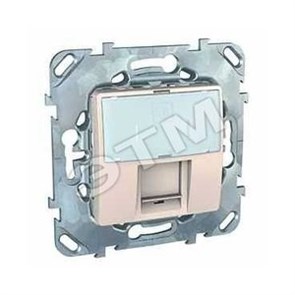 MGU5.421.25ZD Unica Компьютерная розетка 1 гнездо RJ45 Cat. 5e, с полем для надписи, бежевая (уп.10шт.) Schneider Electric MGU5.421.25ZD