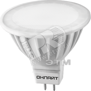 71638 OLL-MR16-5-230-4K-GU5.3 ОНЛАЙТ Лампа светодиодная 5W 4000K 230V GU5.3 (уп.100шт.) Navigator 71638 OLL-MR16-5-230-4K-GU5.3