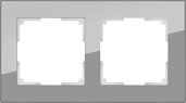 WL01-Frame-02 Favorit Рамка на 2 поста, серое стекло (уп.5шт.) Werkel™ a030776