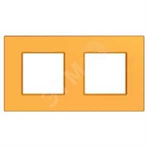 MGU4.704.29 Unica Quadro Рамка 2 поста, оранжевая (уп.5шт.) Schneider Electric MGU4.704.29
