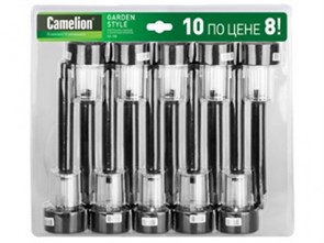 SG-100 Светильник с солнечной батареей, 1LED, блистер 10шт. (уп.10/200 блистеров) Camelion SG-100