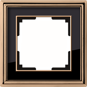 WL17-Frame-01 Palacio Рамка на 1 пост, бронза/черный (уп.5шт.) Werkel™ ВЫВЕДЕНА ИЗ АССОРТИМЕНТА a037687-1