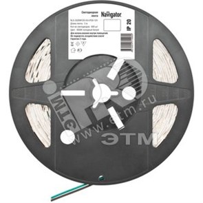 71408 NLS-3528W120-9.6-IP20-12V R5 LEDх120/м 5м 9.6w/m 12В белый Лента св/д, катушка 5м. (уп.10шт.) Navigator 18193