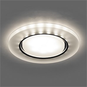32659 CD5020 с драйвером в комплекте, 20LED*2835 SMD 4000K, 15W GX53, без лампы,белый матовый, Светильник встраиваемый со светодиодной подсветкой 32659