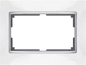 W0081901/WL03-Frame-01-DBL-white Snabb Рамка для двойной розетки белая (уп.10шт.) Werkel™ a051646-1