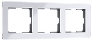 W0032701 Acrylic Рамка на 3 поста, белый (уп.10шт.) Werkel™ a059315-1