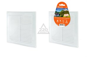 SQ1807-0080 Решетка разъемная с москитной сеткой, белая 250х250 (уп.10шт.) TDM SQ1807-0080