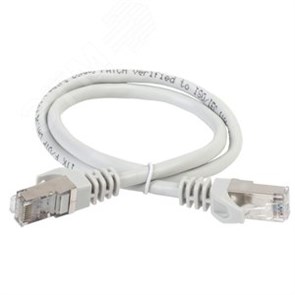 PC01-C5EFL-1M Патч-корд F/FTP, Cat.5e, 1м, ЭКРАН, стандартный разъем, серый ITK® PC01-C5EFL-1M