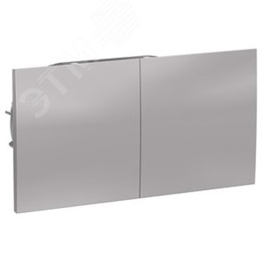 ATN000328 AtlasDesign Розетка двойная с заземлением, шторками и сдвижной крышкой, алюминий, в сборе (уп.6шт.) Systeme Electric (Россия) ATN000328