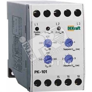 23300DEK РК-101 380В тип 01 Реле контроля фаз DEKraft 23300DEK
