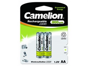 NC-AA800BP2 Аккумулятор Ni-Cd AA 1,2В 800mAh (уп.2шт.) Camelion NC-AA800BP2