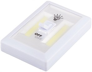 23379  FN1208, 2LED 3W (3*AAA в комплект не входят),  115*75*35мм, белый, Светодиодный светильник с переключателем FERON 23379
