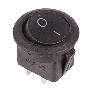FD 36-2550 Выключатель клавишный круглый 250V 6А (2с) ON-OFF чёрный (RWB-212, SC-214, MRS-102-8) REXANT (Китай) FD 36-2550