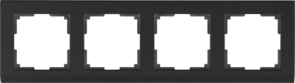 W0041808/WL04-Frame-04-black Stark Рамка на 4 поста, черная (уп.5шт.) Werkel™ a050913-1