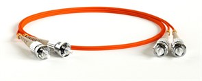 FC-D2-62-ST/PR-ST/PR-H-2M-LSZH-OR Патч-корд MM 62.5/125, ST-ST, 2.0мм, duplex, LSZH, 2м Hyperline FC-D2-62-ST/PR-ST/PR-H-2M-LSZH-OR