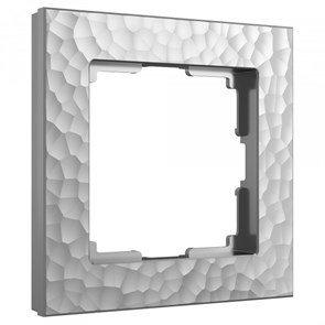 W0012406 Hammer Рамка на 1 пост серебряная (уп.10шт.) Werkel™ a052512-1