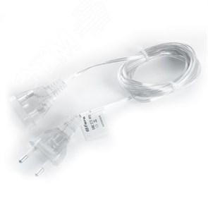 41658 DM303 прозрачный Сетевой шнур для гирлянд 3м, 2х0,5мм², IP20 (уп.100шт.) FERON (Китай) 41658