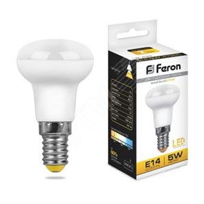 25516 LB-439 R39 LED 5Вт E14 2700К 380Лм гриб 220В (замена 25Вт) Лампа светодиодная (уп.10/100шт.) FERON (Китай) 25516